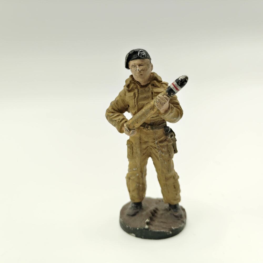 Vintage Franklin Mint Pewter Royal Tank Regiment Crewman 1944 WWII Soldier Fig
